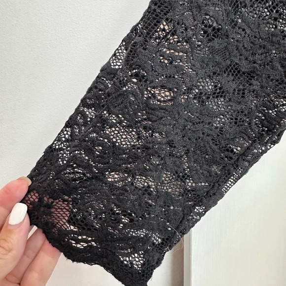 Torrid Black Georgette Lace Sleeve Blouse Plus Size 3XL - Picture 8 of 12